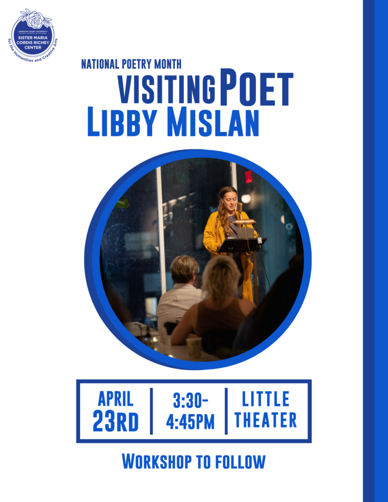 flyer for Libby Mislan poetry reading